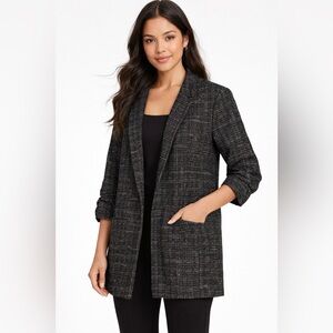 INC International Concepts Black and White Textured Jacket